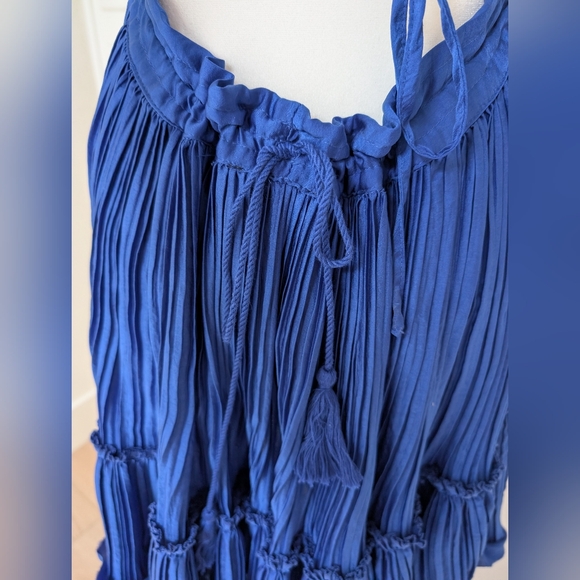 VICI Royal Blue Halter Ruffle Dress Mini Size small - Picture 4 of 5